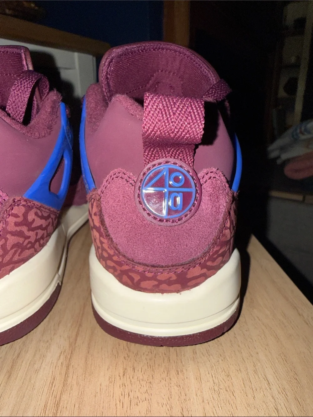Jordan Spizike Low-Bordeaux/Hyper Royal/Sail Kids Size 4.5Y